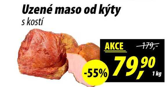 Uzené maso od kýty s kostí, 1 Kg