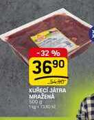 KUŘECÍ JÁTRA MRAŽENÁ 500 g