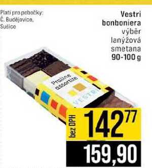 Vestri bonboniera výběr lanýžová smetana 90-100 g
