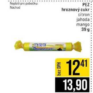 PEZ hroznový cukr citron jahoda mango 39 g