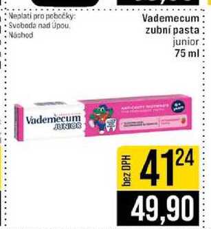 Vademecum zubní pasta junior 75 ml