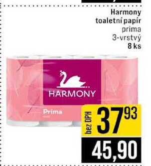 Harmony toaletní papír prima 3-vrstvý 8 ks