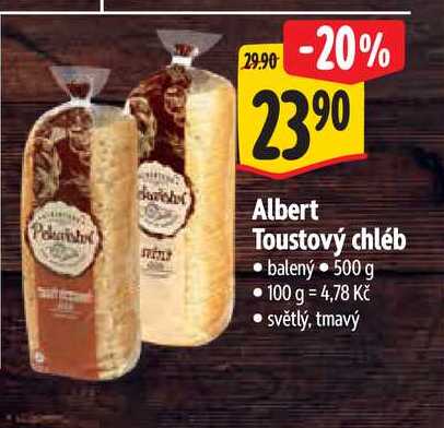   Albert Toustový chléb balený 500 g 