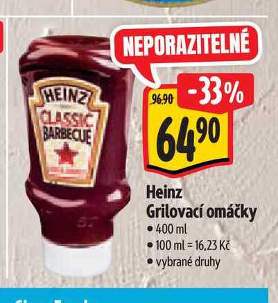   Heinz Grilovací omáčky  400 ml 