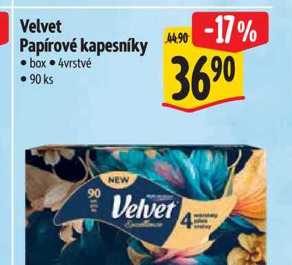 Velvet Papírové kapesníky  box 90 ks