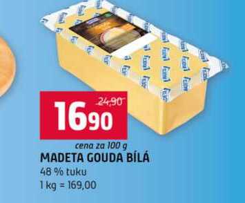 MADETA GOUDA BÍLÁ 48% tuku 100g