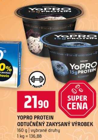 YOPRO PROTEIN ODTUČNĚNÝ ZAKYSANÝ VÝROBEK 160 g vybrané druhy
