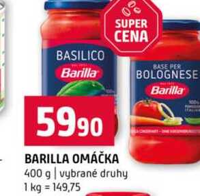 BARILLA OMÁČKA 400 g vybrané druhy 