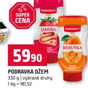PODRAVKA DŽEM 330 g vybrané druhy 