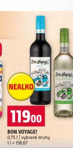 BON VOYAGE! 0,75l vybrané druhy 