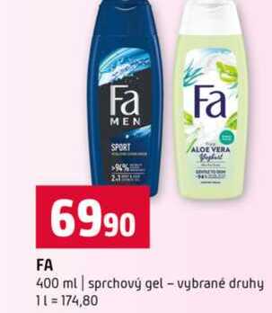 FA 400 ml sprchový gel vybrané druhy 