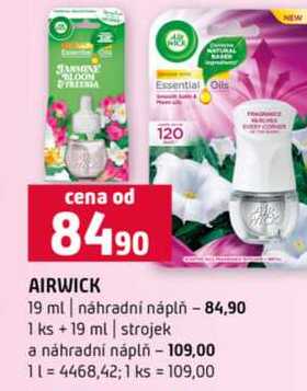 AIRWICK 19 ml náhradní náplň 1 ks +19 ml strojek a náhradní náplň 
