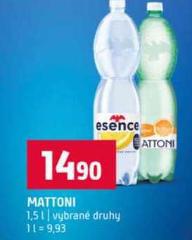 MATTONI 1,5l vybrané druhy 