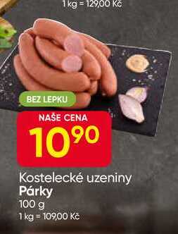 Kostelecké uzeniny Párky 100 g