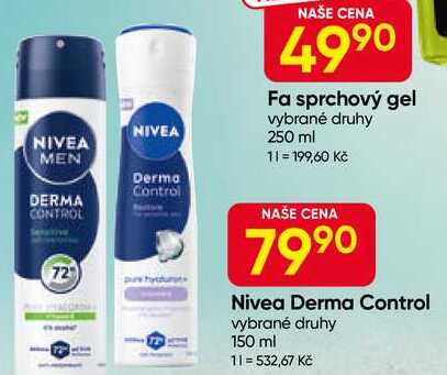 Nivea Derma Control vybrané druhy 150 ml