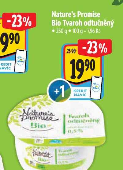   Nature's Promise Bio Tvaroh odtučněný 250 g  