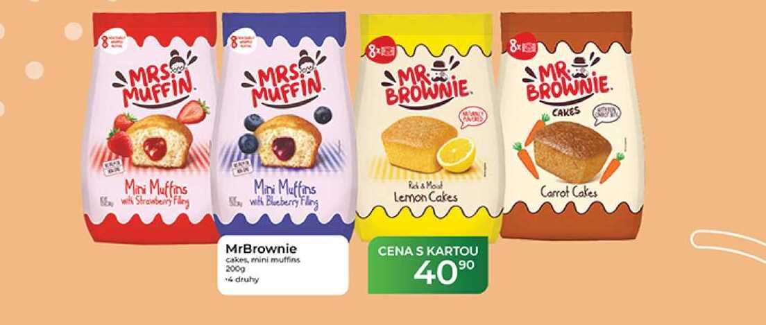 MrBrownie cakes, mini muffins 200 g