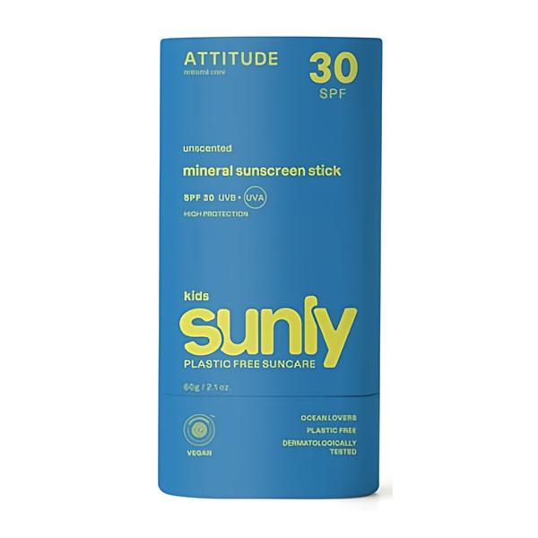 Attitude Dětská 100% minerální ochranná tyčinka na celé tělo (SPF 30) bez vůně