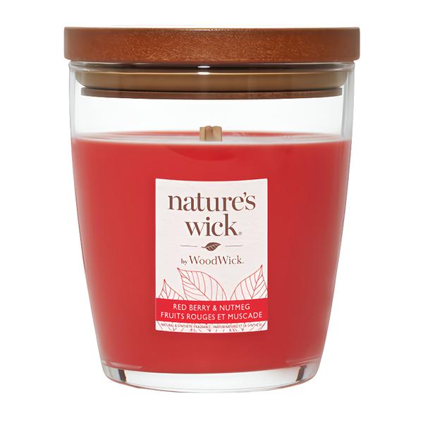 Wood Wick Redberry & Nutmeg Vonná svíčka ve skle střední