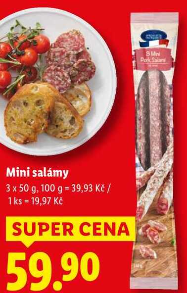 Mini salámy, 3x 50 g