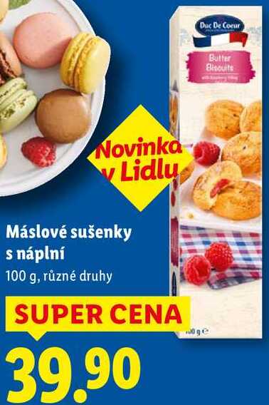 Máslové sušenky s náplní, 100 g