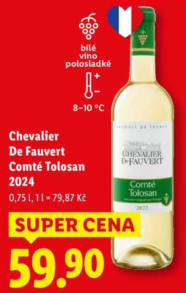 Chevalier De Fauvert Comté Tolosan 2024, 0,75 l