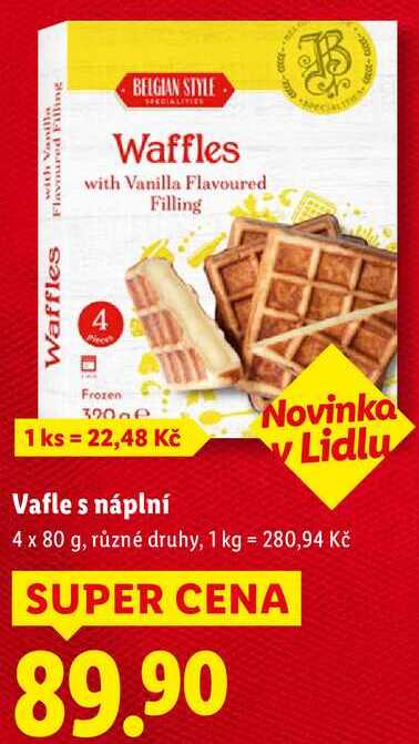 Vafle s náplní, 4x 80 g