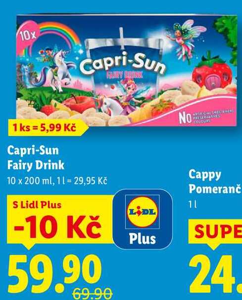 Capri-Sun Fairy Drink, 10x 200 ml