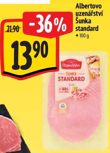 Albertovo uzenářství Šunka standard, 100 g