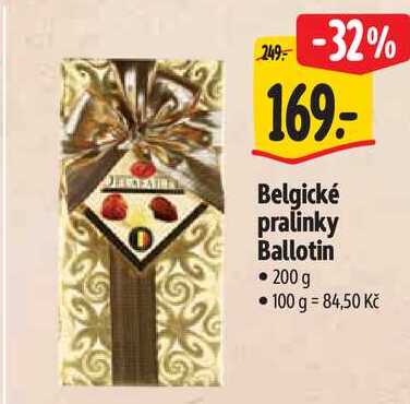 Belgické pralinky Ballotin, 200 g