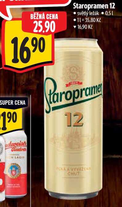 Staropramen 12, 0,5 l 