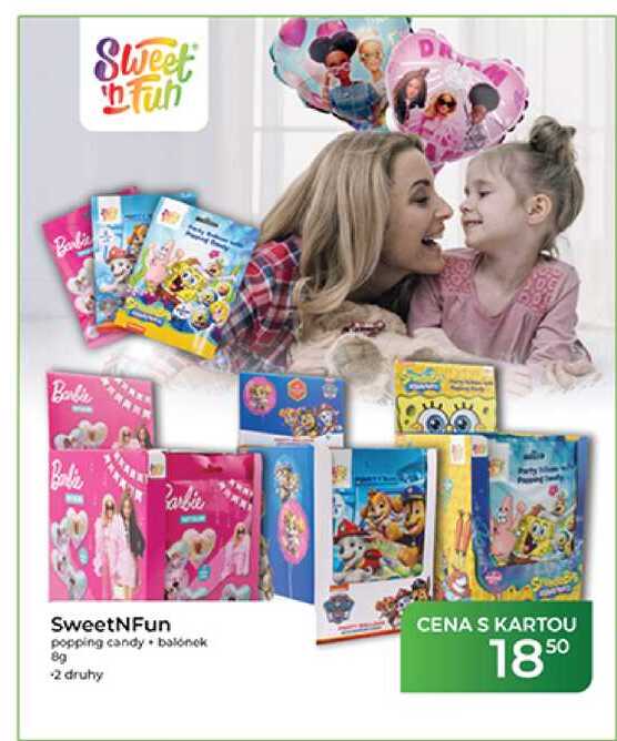 SweetNFun popping candy balónek 8 g