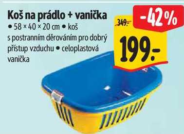 Koš na prádlo + vanička 