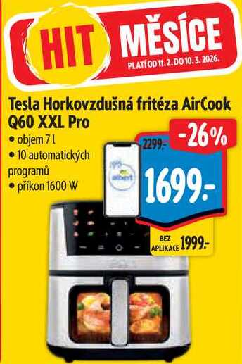 Tesla Horkovzdušná fritéza AirCook Q60 XXL Pro