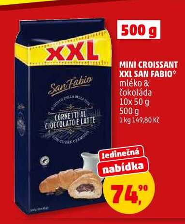MINI CROISSANT XXL SAN FABIO, 10x 50 g