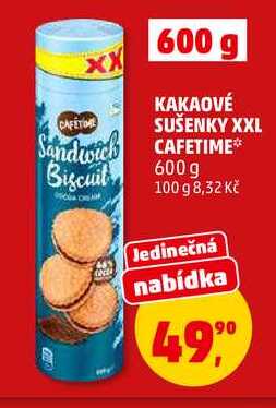 KAKAOVÉ SUŠENKY XXL CAFETIME, 600 g