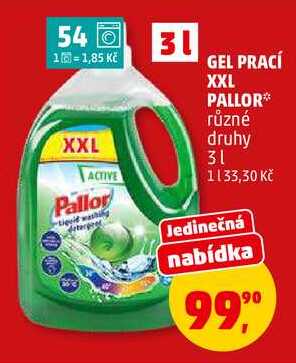 GEL PRACÍ XXL PALLOR, 3 l