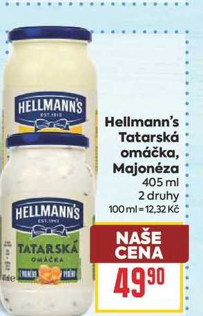 Hellmann's Tatarská omáčka, Majonéza 405 ml
