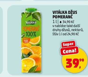 VITÁLKA DŽUS POMERANČ, 1 l