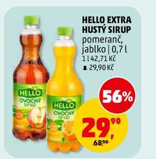 HELLO EXTRA HUSTÝ SIRUP, 0,7 l