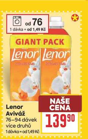 Lenor Aviváž 76-94 dávek  