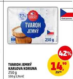 TVAROH JEMNÝ KARLOVA KORUNA, 250 g 