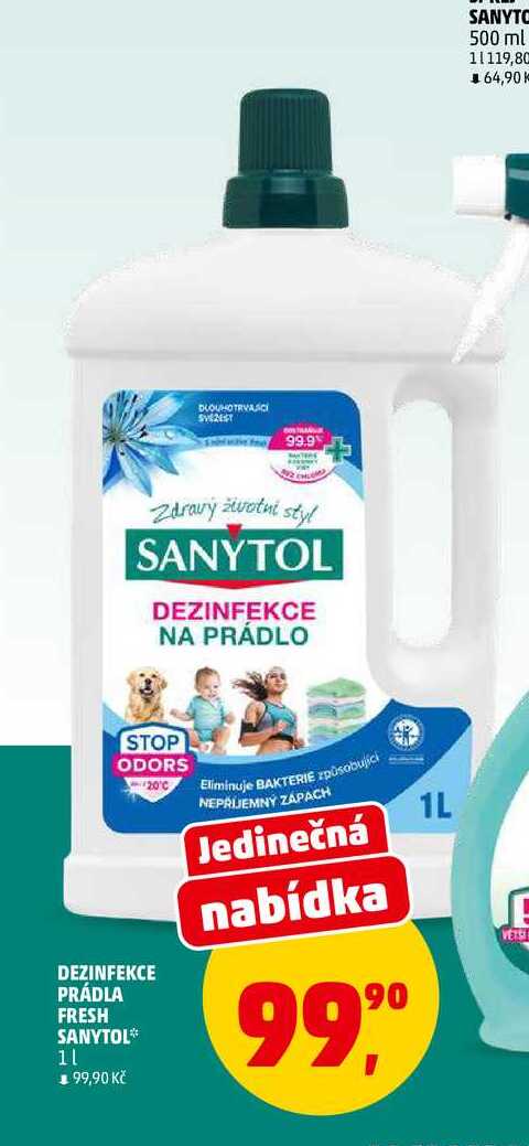 DEZINFEKCE PRÁDLA FRESH SANYTOL, 1 l