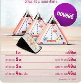Onigiri 110 g různé druhy