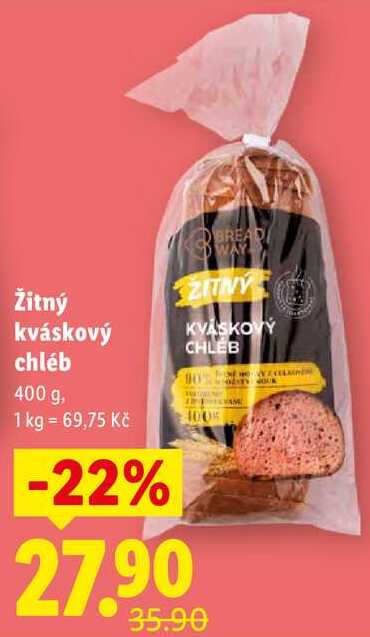 Žitný kváskový chléb, 400 g