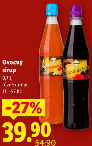 Ovocný sirup, 0,7 l
