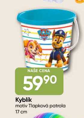 Kyblík motiv Tlapková patrola 17 cm 