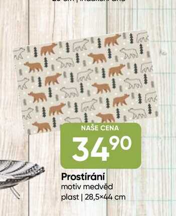 Prostírání motiv medvěd plast, 28,5x44 cm 