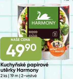 HARMONY Kuchyňské papírové utěrky 2 ks 2vrstvé