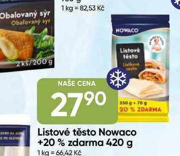 NOWACO Listové těsto +20% zdarma 420 g